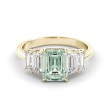 טבעת אקוומארין ויהלום מעבדה Radiance