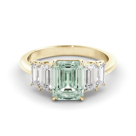 טבעת ספיר ויהלום מעבדה Radiance