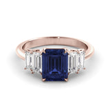 טבעת ספיר ויהלום מעבדה Radiance