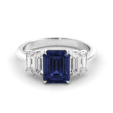 טבעת ספיר ויהלום מעבדה Radiance