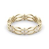 Celtic ring set with diamonds
