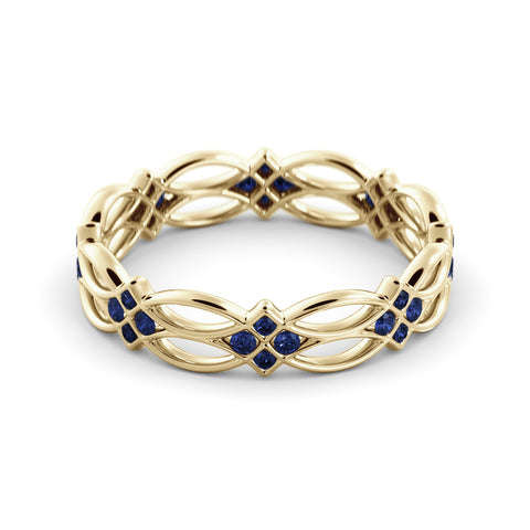 Celtic ring set with diamonds