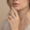 Delicate diamond signet ring