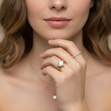 טבעת מוסנייט Princess cut