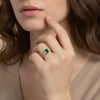 Delicate Emerald and Diamond Ring Kiara