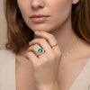 Afroditi Emerald and Diamond Ring