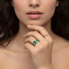 2.35 carat emerald and diamond ring