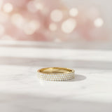 טבעת שלושת רבעי נצח יהלומים Glow