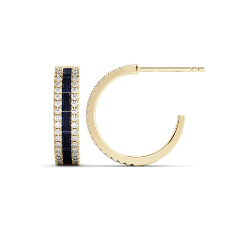 עגילים חצי-פתוחים יהלומי מעבדה Eclipse