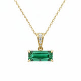 Emerald and Diamond Necklace - Horizon
