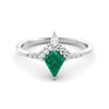 טבעת כתר Emerald Kite ויהלומים