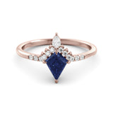 Sapphire and Diamond "Carla" Ring