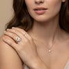 Morganite ring - Diamonds Double Halo
