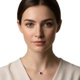 שרשרת ספיר ויהלומים Anne