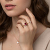 Delicate Ruby Celtic Ring