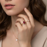 Delicate Ruby Celtic Ring