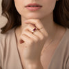 Ruby-Moissanite baguette ring