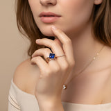 Princess cut Sapphire ring