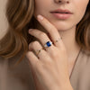 Art deco sapphire and diamond ring