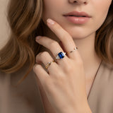 Art deco sapphire and diamond ring