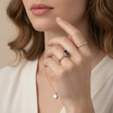 Delicate sapphire celtic ring