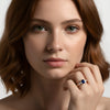 Indaco Sapphire and Diamond Ring