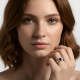 Indaco Sapphire and Diamond Ring
