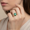 טבעת אמרלד צ'טהאם ירוקה Amber Kiss