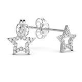 Diamond star earrings