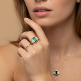 1.41 carat vintage emerald ring