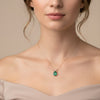 Gold Emerald Drop Necklace - Penelope 