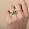 Irish emerald and diamond ring