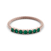 Seven stone ring - emerald