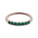 Seven stone ring - emerald