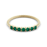 Seven stone ring - emerald