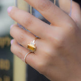 1.41 carat vintage citrine ring