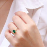 Delicate Emerald Celtic Ring
