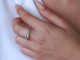 Vintage ring studded with Moissanite 