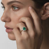 Anne Emerald and Diamond Ring