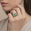 טבעת אמרלד צ'טהאם ירוקה Amber Kiss