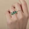 Irish emerald and diamond ring