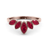 Ruby five marquise ring