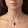 Gold Sapphire Drop Necklace - Penelope