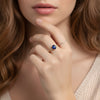 Delicate Celtic Sapphire and Diamond Ring Vespyr