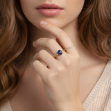 Delicate Celtic Sapphire and Diamond Ring Vespyr