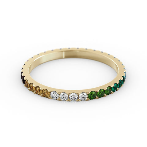 טבעת נצח - Emerald Updeck 1.75mm