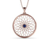 שרשרת זהב ספיר Mandala
